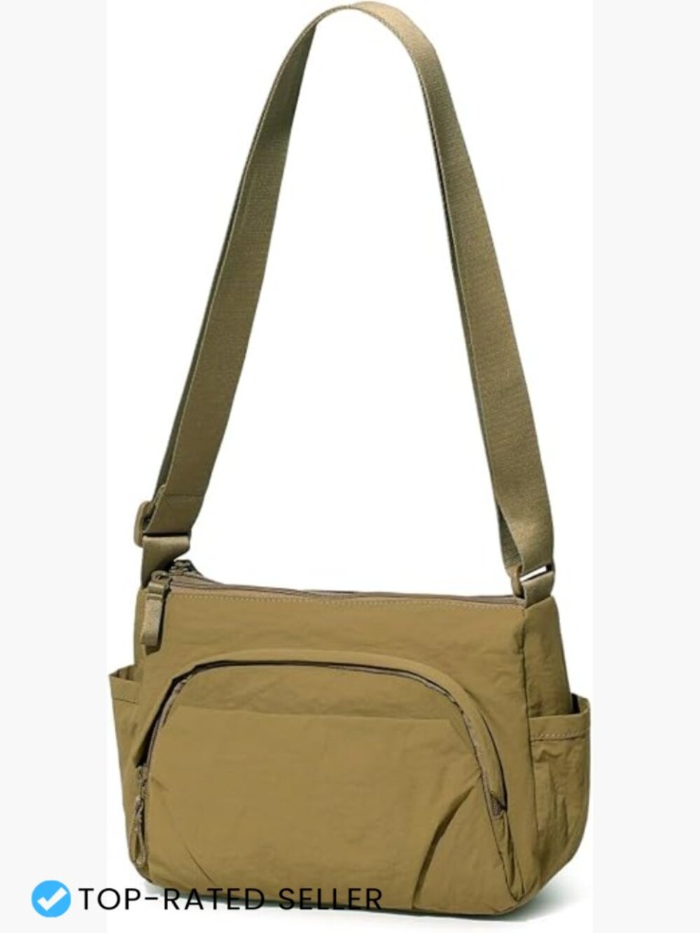 Crossbody Purse Lightweight Soft Nylon Multi Pocket Everyday Bag Adjustable